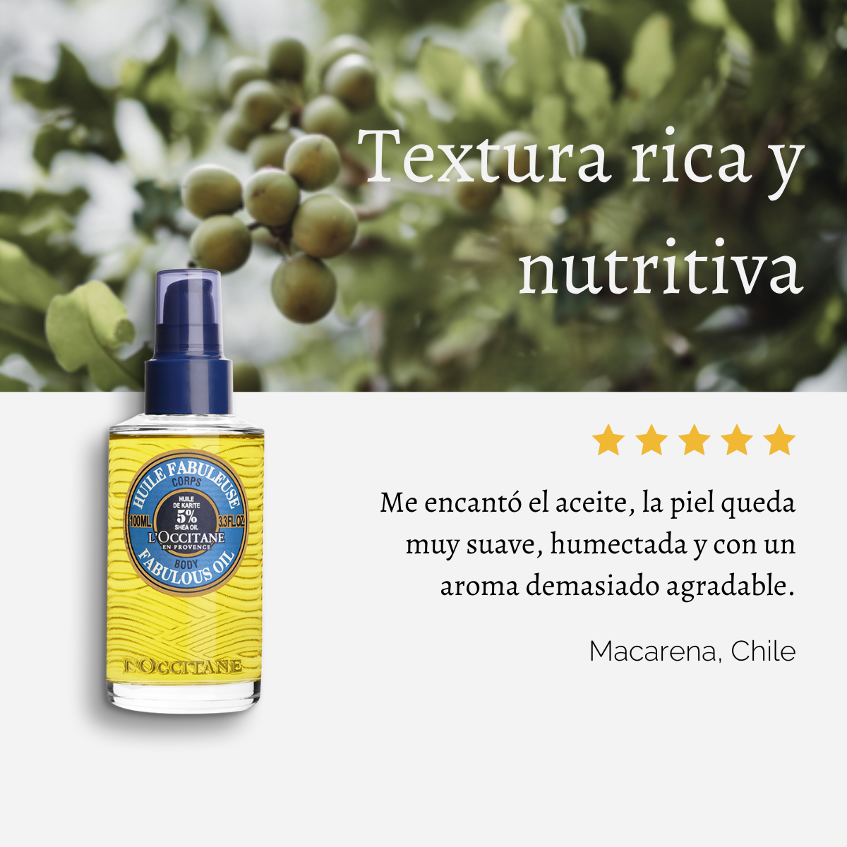 Aceite Nutritivo de Cuerpo Karité