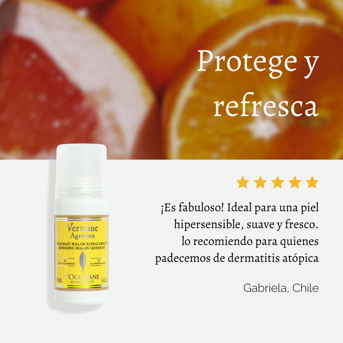 Desodorante Roll-On Refrescante Verbena Citrus