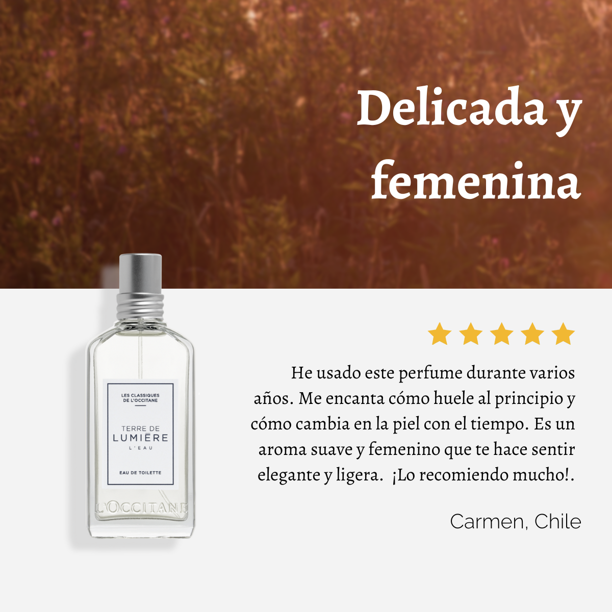 Eau de Toilette Terre de Lumiere L'eau