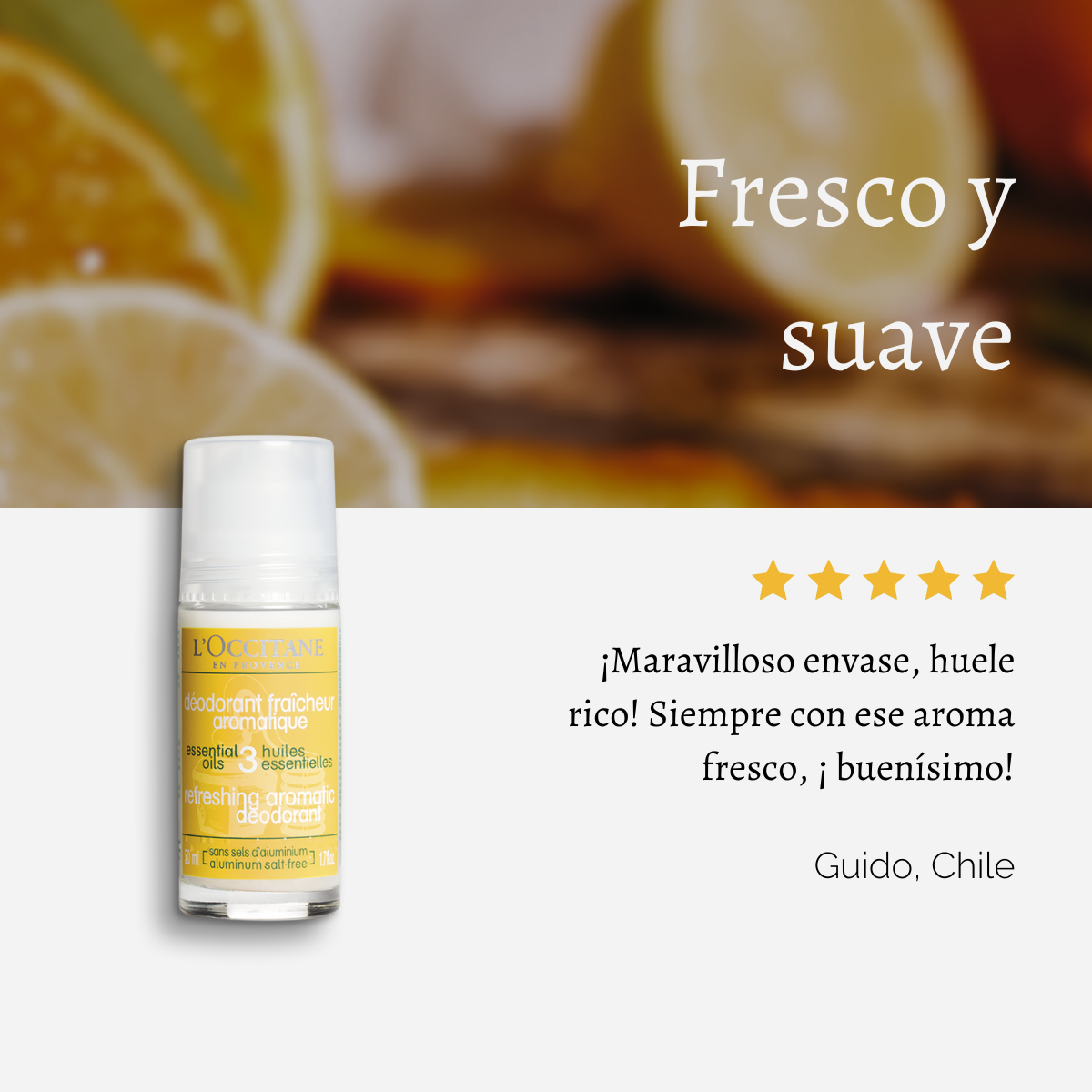 Desodorante Roll-On Refrescante Aromacología