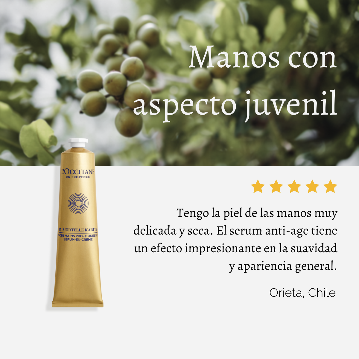 Crema de Manos Antiedad Karité Immortelle