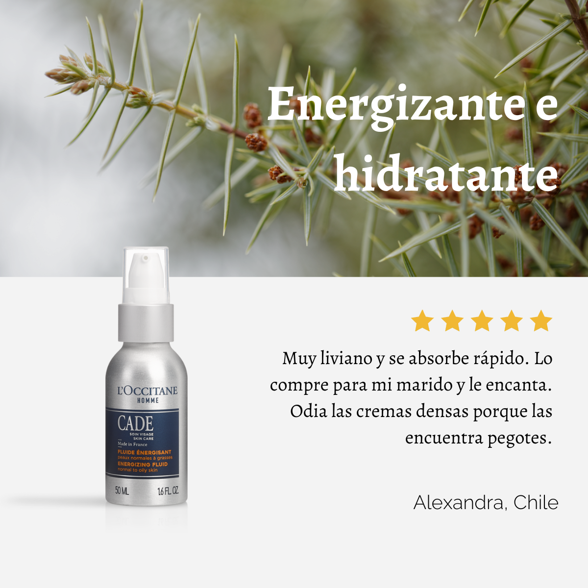 Fluido Energizante Facial Cade