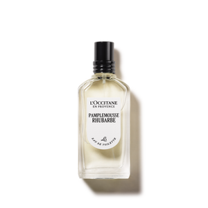 Eau de Toilette Pamplemousse Rhubarbe: Fragancia unisex vibrante y elegante, con notas frescas, corazón especiado y base amaderada suave.