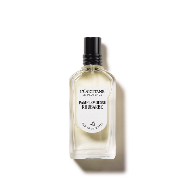 Eau de Toilette Pamplemousse Rhubarbe: Fragancia unisex vibrante y elegante, con notas frescas, corazón especiado y base amaderada suave.