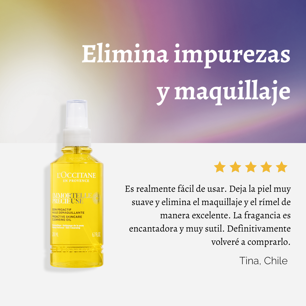 Aceite Facial Limpiador Preciosa Immortelle