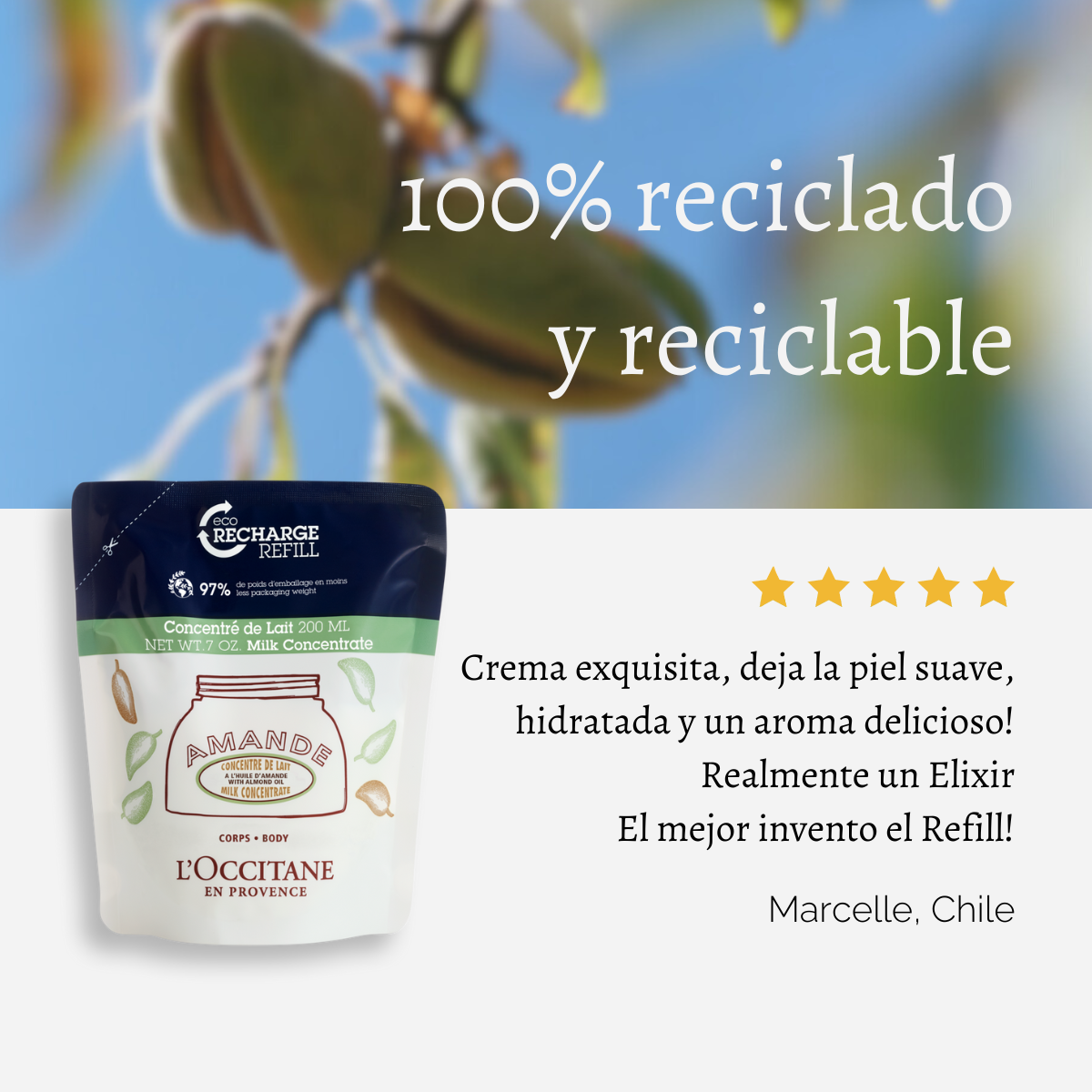 Refill Concentrado Reafirmante de Cuerpo Almendra