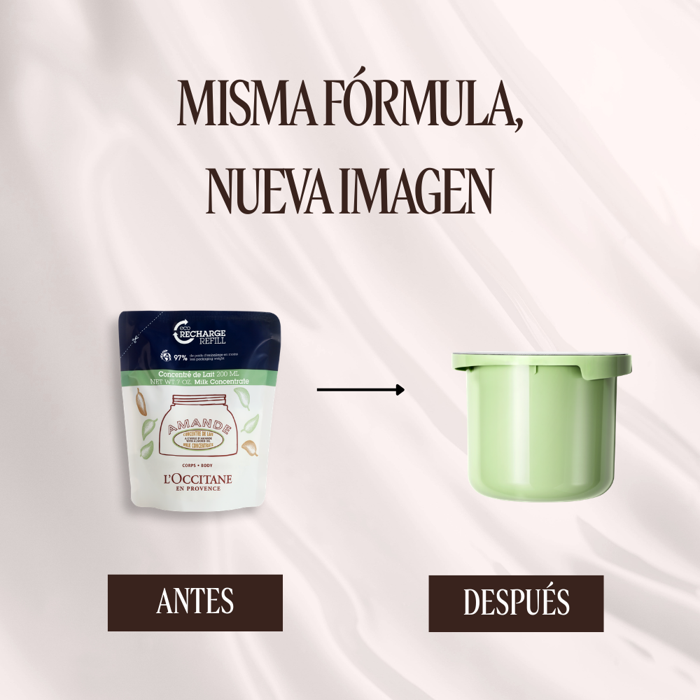 Nueva imagen de Refill Concentrado Reafirmante de Cuerpo Almendra
