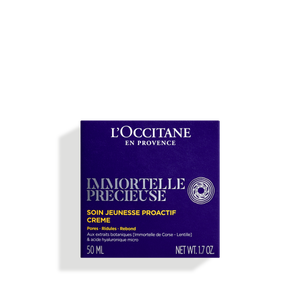 Crema Facial Preciosa Immortelle: Previene el envejecimiento, suaviza poros y arrugas.